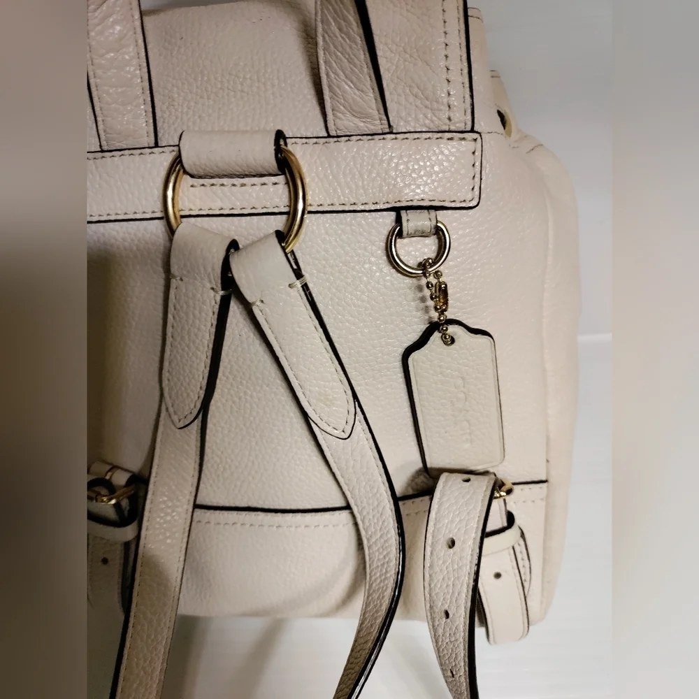 Coach Mini Billie Turnlock Chalk White Backpack